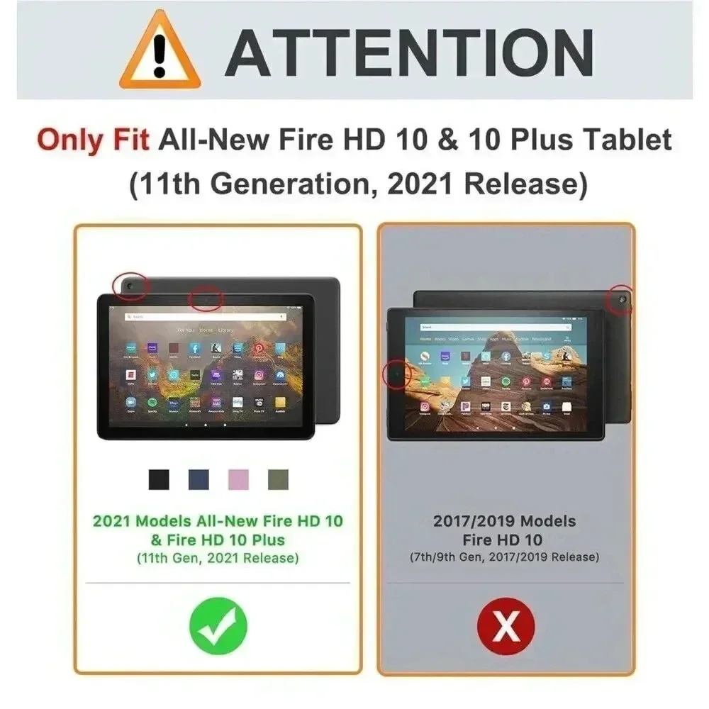 Fire HD 10/HD 10 Plus 11th Generation 2021 Case, Stand Carrying Strap Kids Cover